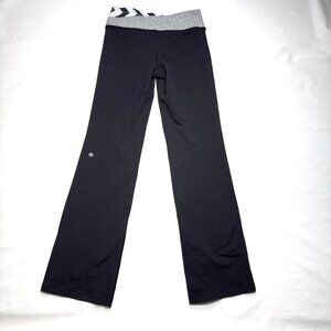 Lululemon Black Flared Leggings Yoga Athletic Gym Athleisure Casual Womens 6